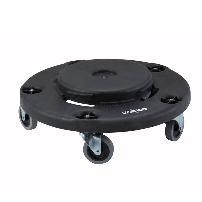 Winco | Round Trash Receptacle Dolly