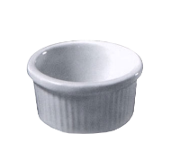 Steelite International | 4 oz Fluted Ramekin - Ceramic, White (Each)