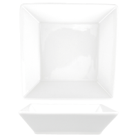 International Tableware | 16 oz Square Bowl, Bright White (Case of 24)