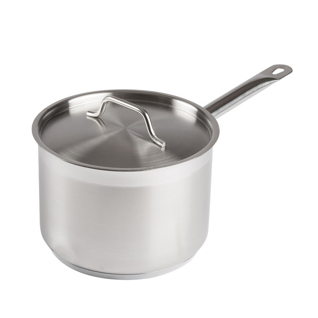 Winco | 4 qt Stainless Steel Saucepan