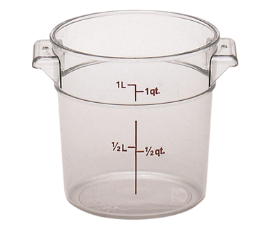 CAMBRO | 1 qt  Round Food Container, Clear