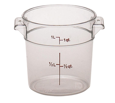 CAMBRO | 1 qt  Round Food Container, Clear