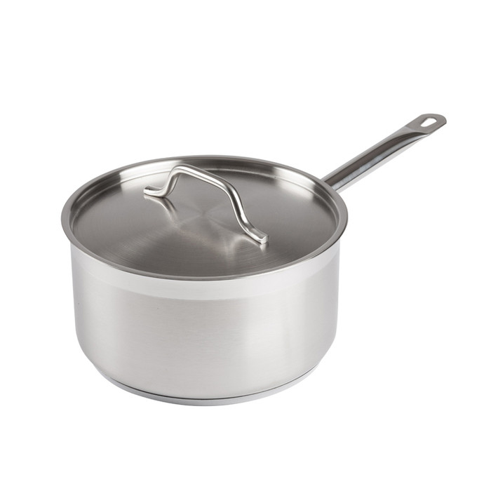 Winco | 6 qt Stainless Steel Saucepan
