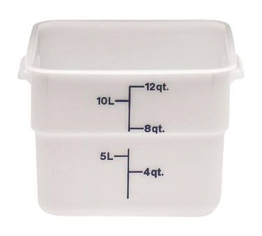 CAMBRO | 12qt Square Food Container, White
