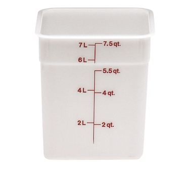 CAMBRO | 8 qt Square Container, White