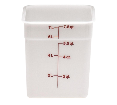 CAMBRO | 8 qt Square Container, White