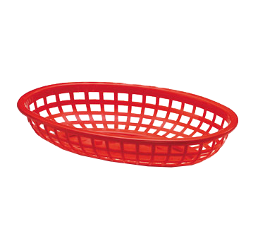 TableCraft | 9-3/8" Oval Basket, Red