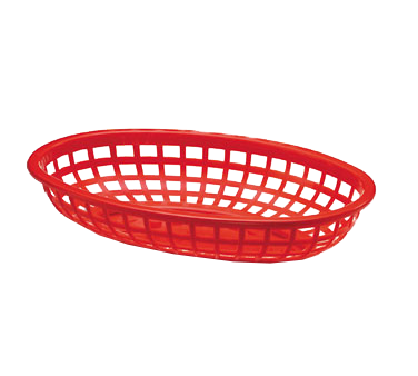 TableCraft | 9-3/8" Oval Basket, Red