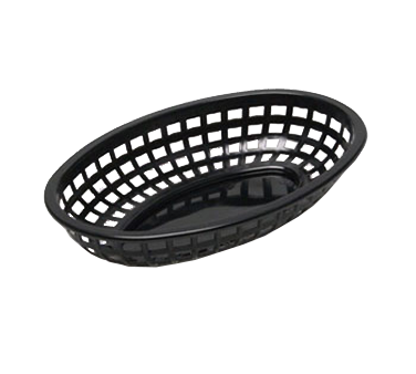 TableCraft | 9-3/8" Oval Basket, Black