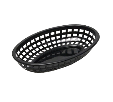 TableCraft | 9-3/8" Oval Basket, Black