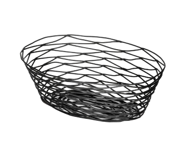 TableCraft | 10" Oval Basket, Black Metal