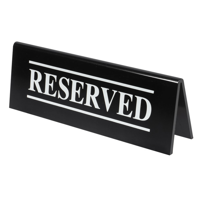 TableCraft | "Reserved" Table Tent Sign - 2" x 6"