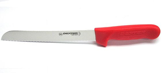 Dexter | 8'' Bread Knife, Scalloped, Red