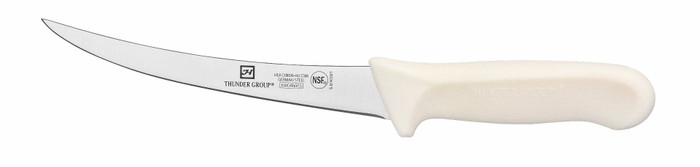 Thunder Group | 6" Curved Boning Knife with White Handle