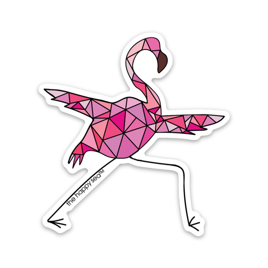 3" Yoga Flamingo Vinyl Sticker