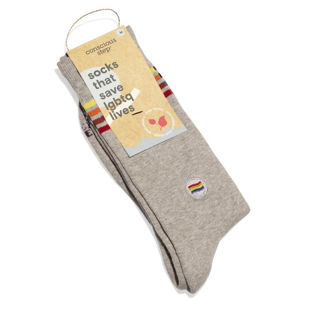 CNS-LGBTQ SOCKS GRAY