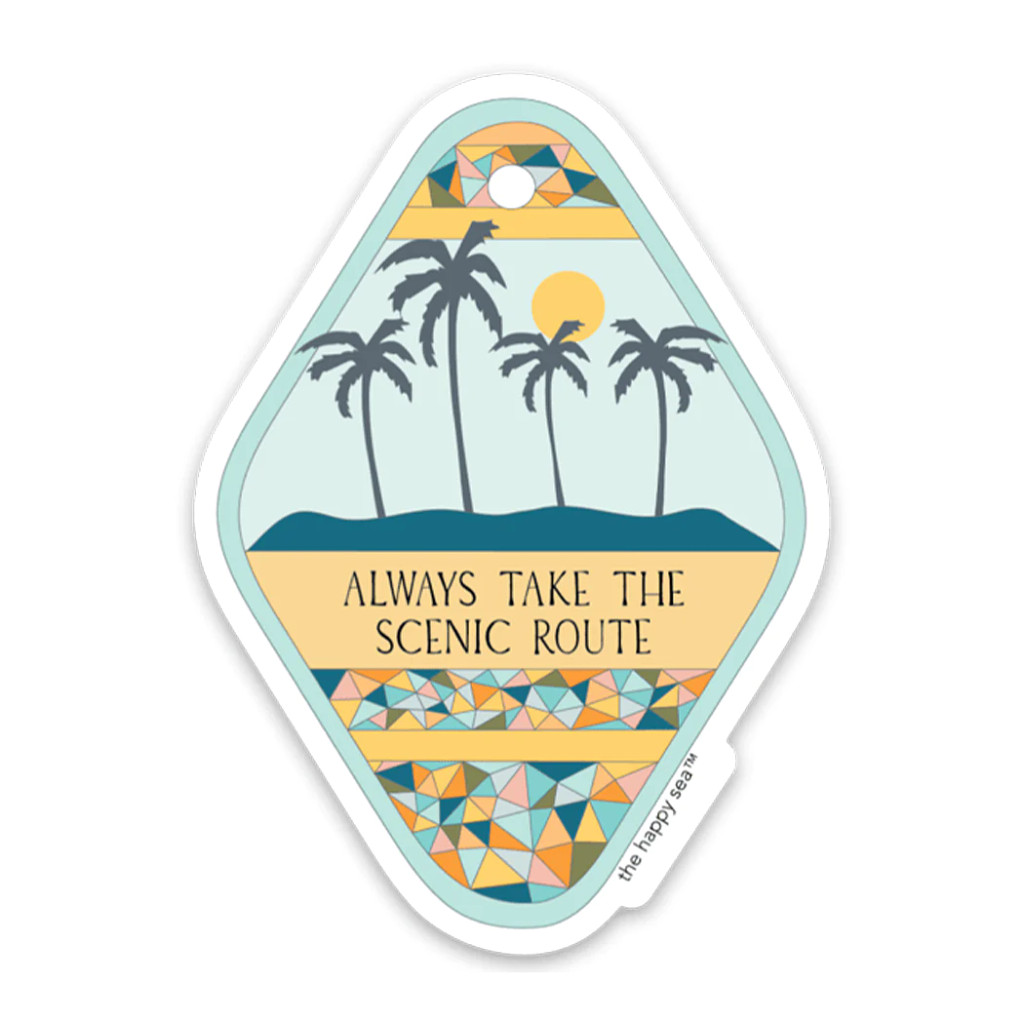 3" Take The Scenic Route Vinyl Sticker