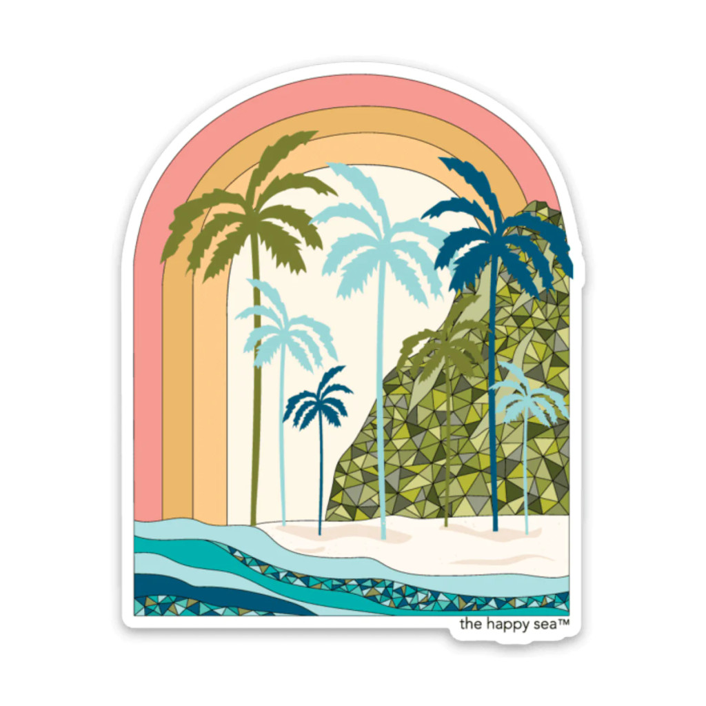 3" Tropic Rainbow Vinyl Sticker