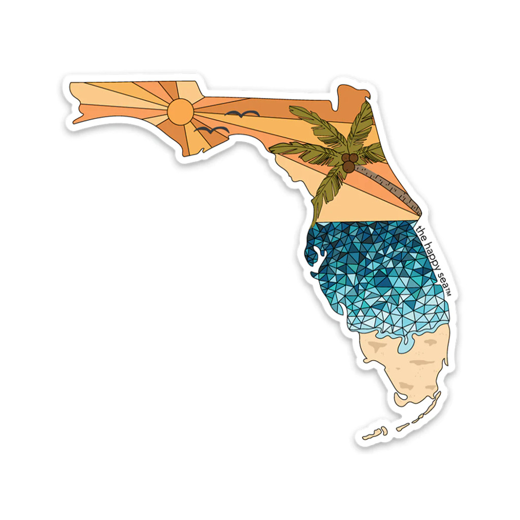 4" Sunny Florida Vinyl Sticker