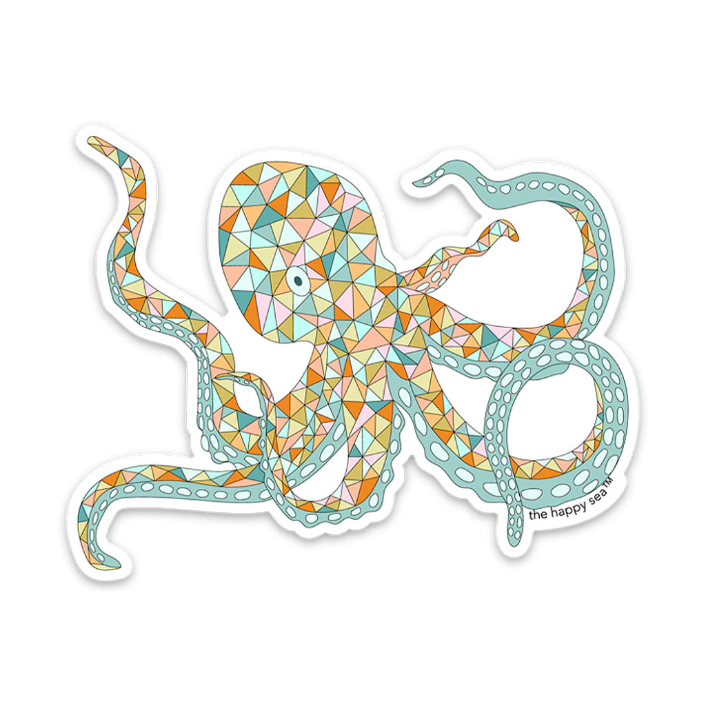 4" Funky Octopus Vinyl Sticker