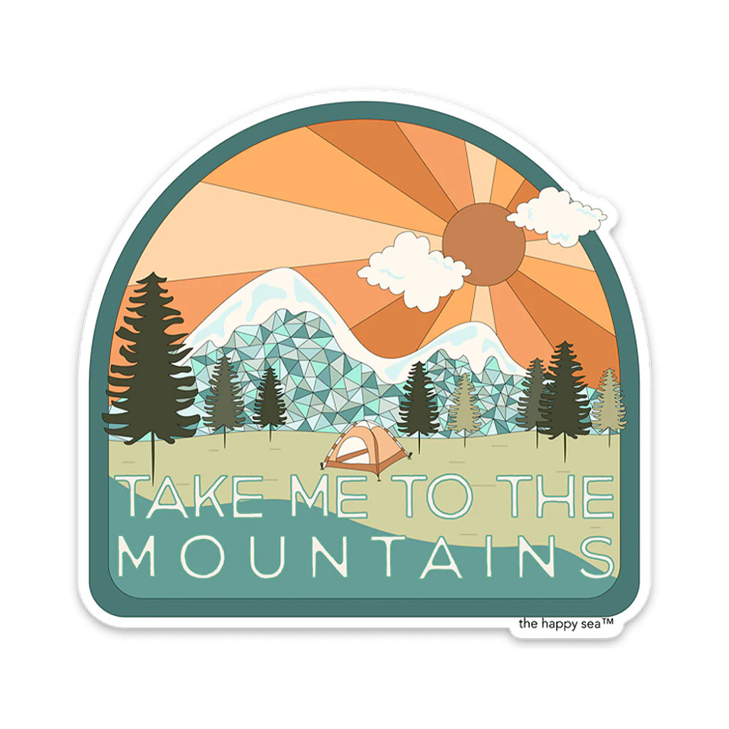 4" Take Me To The Mountains Vinyl Sticker