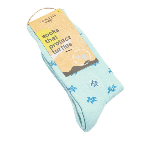 CNS-TURTLE SOCKS-AQUA