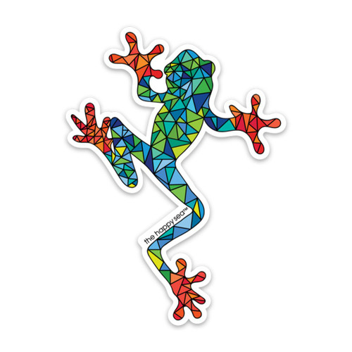 3 Yoga Frog Vinyl Sticker