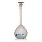Volumetric Flask, PP, with PP stopper, Class B, 500 mL