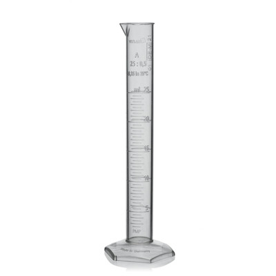 Graduated Cylinder, PMP, molded graduations, Class A, 25 mL