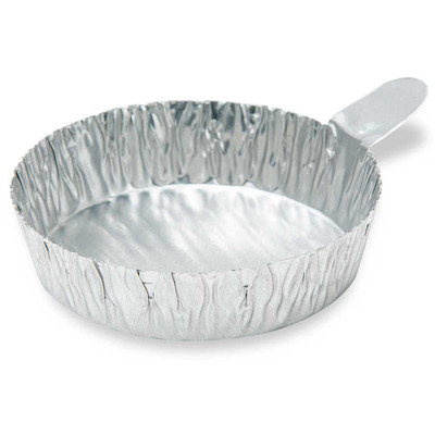 Aluminum Weigh Dish, 60mm, 1.3g (40mL) Crimped Side with Tab Aluminum Weigh Dish, 60mm, 1.3g (40mL) Crimped Side with Tab