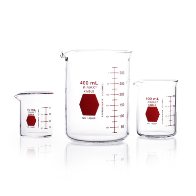 BEAKER, GRIFFIN, LOW, PINK SCALE, 150ML BEAKER, GRIFFIN, LOW, PINK SCALE, 150ML