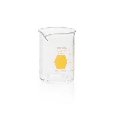 BEAKER, GRIFFIN, LOW, YEL SCALE, 100ML BEAKER, GRIFFIN, LOW, YEL SCALE, 100ML