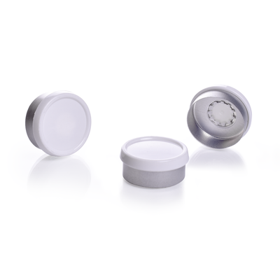 Aluminum Seals,20 mm, White, Flip-Off Unlined