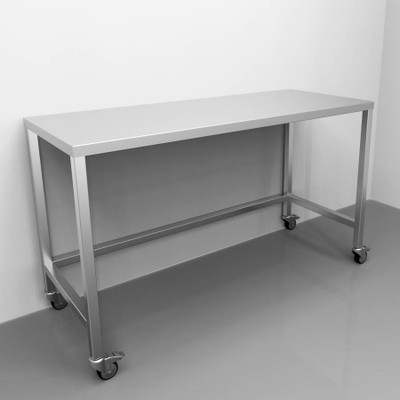 HD SS Table Solid Top w/Casters 24x72x36