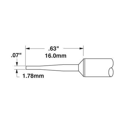 CARTRIDGE, CHISEL, ACCESS, 1.6MM X 15MM LG, 60DEG