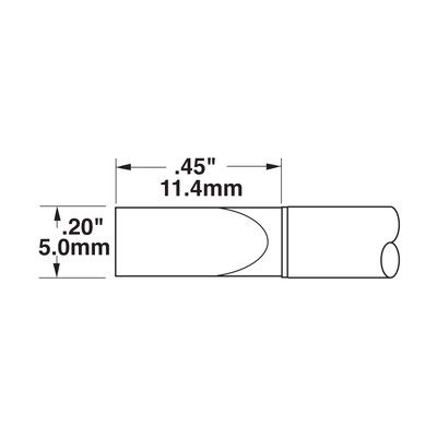 CARTRIDGE, CHISEL, 5MM X 12MM LG, 22DEG