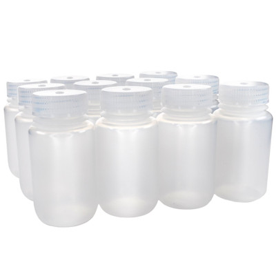 Reagent Bottle Wide Mouth 125ml with cap Polypropylene - Pack of 12
