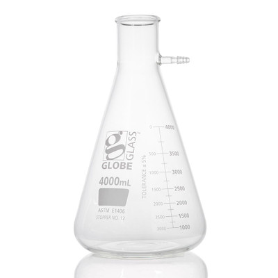 Flask, Filter, Glass, 4000mL, Dual Dual Graduations, ASTM E1406, 1/Box Flask, Filter, Glass, 4000mL, Dual Dual Graduations, ASTM E1406, 1/Box
