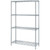 Wire Shelving Unit, Chrome,  18"W X 48"L X 72"H, all in one box
