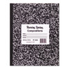 Marble Cover Composition Book, Wide/legal Rule, Black Cover, 8.5 X 7, 36 Sheets