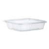 Safeseal Tamper-resistant, Tamper-evident Deli Containers With Flat Lid, 35 Oz, Clear, 200/carton