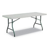 Rectangular Plastic Folding Table, 72w X 29 5/8d X 29 1/4h, Gray