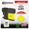 Remanufactured Lc61y Ink, 750 Page-yield, Yellow