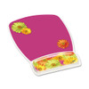 Fun Design Clear Gel Mouse Pad Wrist Rest, 6 4/5 X 8 3/5 X 3/4, Daisy Design