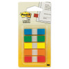 Page Flags In Portable Dispenser, Assorted Primary, 20 Flags/color