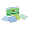 Recycled Notes In Bora Bora Colors, 3 X 3, 90-sheet, 12/pack