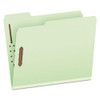 Heavy-duty Pressboard Folders W/ Embossed Fasteners, Letter Size, Green, 25/box - DPFX17178