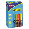 Hi-liter Desk-style Highlighters, Chisel Tip, Assorted Colors, Dozen