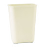 Fire-resistant Wastebasket, Rectangular, Fiberglass, 10 Gal, Beige