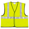 Class 2 Safety Vest, Fluorescent Lime W/silver Stripe, Polyester, 2x-large